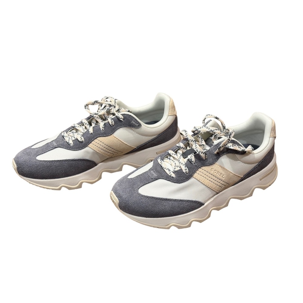 Sorel Kinetic Ember Sneakers Women's 9.5 Sea Salt Grey Ash Athleisure Comfort
